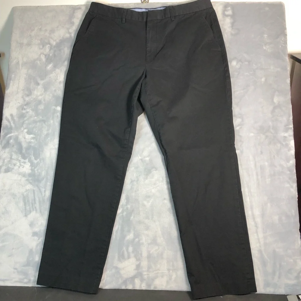 J. Crew Men's Flex Bedford Straight-Fit Chino's Black Size 36 x 32